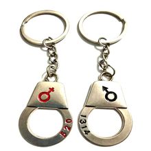 Male Female Sign Male Handcuffs Keychain For Keys Car Key Ring Vintage Silver Charm Gifts Handbag Couple  Key Chains Jewelry NEW 2024 - buy cheap