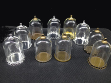 50 conjuntos 38*25mm forma de tubo de vidro transparente garrafa de bolha jar & bandeja de metal & conector superior para jóias colar acessórios busca 2024 - compre barato