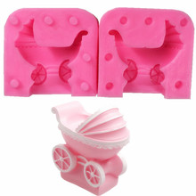 3D Baby Stroller Silicone Candle Mold Fondant Cake Decorating Sugar Paste Chocolate Candy Resin Clay Soap Molds 2024 - buy cheap