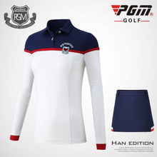 Pgm-falda de Golf para mujer, camisas de manga larga, conjuntos de falda de tenis para chica, deporte, ocio, ropa de Golf transpirable delgada D0500 2024 - compra barato