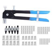 86pcs/Set Blind Rivet Gun Threaded Insert Hand Riveting Kit M3-M8 Rivet Nuts Nail Gun Household Repair Tools 2024 - buy cheap