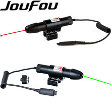JouFou Охотничий Тактический красный зеленый точечный лазерный прицел с переключателем давления подходит для 11 мм 20 мм рельс с креплением 2024 - купить недорого