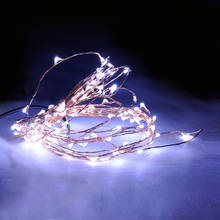 3m 30 LED Copper Wire led sttrip Flower String Light Battery Fairy Lights Wedding Decoration+ battery box  Free shipping 2024 - купить недорого