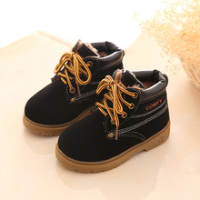 Hot Item Children Snow Boots Leather Children Bota Kids Fashion Boys Girls Rubber Boots High Quality Plush Thick Cotton Shoes 2024 - buy cheap