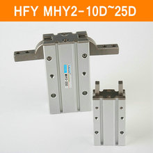 Двухсторонний пневматический захват HFY MHY2 10D 16D 20D 25D SMC Y-образный угловой Алюминиевый зажим 180 градусов, отверстие 10-25 мм 2024 - купить недорого