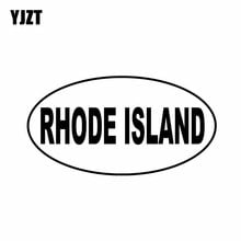 YJZT 14CM*7.4CM RHODE ISLAND Oval Car Sticker Vinyl Decal Black Silver C10-01495 2024 - buy cheap