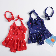 Летние купальные костюмы из 100% хлопка для маленьких девочек; 2 вида цветов купальные костюмы для новорожденных мальчиков 2024 - купить недорого