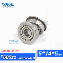 [CMF605ZZ-P2]Free Shipping 10pcs Wholesale ABEC-3 chrome steel Flange deep groove ball bearing F605ZZ 5*14*5*16*1 mm 2024 - buy cheap