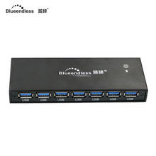 Blueendless Free Shipping 7 Port USB 3.0 Hub Aluminum Charging Hub PC Laptops Usb Hub Combo for Home Office Computer H718U3 2024 - buy cheap