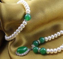 Conjunto de joias de pérola, água doce real, cor branca, colar, pulseira, brincos, lindo, charmoso para noiva, mulheres, imperdível 2024 - compre barato