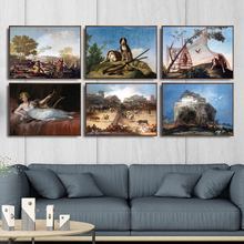 Quadros de parede para decoração caseira., imagens de parede para sala de estar, pôster de impressão, pinturas em tela, paisagem franceses de goya. 2024 - compre barato