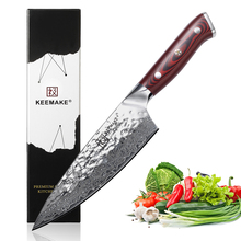 SUNNECKO High Quality 6.5" Chef Knife Hammer Damascus Steel AUS-10 Sharp Blade Kitchen Knives G10 Handle Chef's  Cooking Tools 2024 - buy cheap