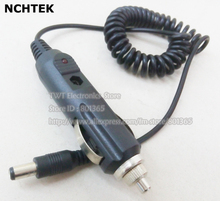 Nchtek cabo adaptador do carregador de carro, 5.5x2.1mm, dc power macho 5.5/2.1 para cabo de acendedor de cigarro/10 peças 2024 - compre barato