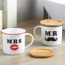 NEWYEARNEW Ceramic Bathroom Tumblers Tooth Mug Milk Washing Cup Lover Cuper Valentine Home Decoration Wedding Gift 2024 - buy cheap