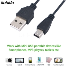 Кабель kebidu для зарядки и передачи данных, USB 2,0 A Mini 5 Pin B, для MP3, Mp4, цифровой камеры, телефона, мини-кабель для зарядки, 1 шт. 2024 - купить недорого