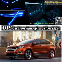 Afinação de Luz Ambiente interior Atmosfera Luzes Faixa de Fibra Óptica Para Ford Edge Não Porta Interior Do Painel de iluminação EL luz Reequipamento 2024 - compre barato