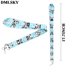 Dmlsky panda bonito cordão chaveiro para chaves crachá id do telefone móvel chaveiro feminino pescoço correias acessórios m3666 2024 - compre barato