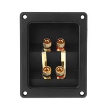 Terminal Cup Connector 266 Parts Express Binding Posts Gold Banana Jacks Recessed Bi-Amp Speaker Box Black 2024 - buy cheap