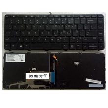 Teclado en inglés para ordenador portátil HP Probook 98% G3 430 G3 440 G3 US con marco y retroiluminación, novedad de 445 2024 - compra barato