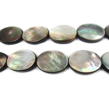 13*18 1Strand Approx. 15.5" Peacock Abalone Shell Loose Coin Bead Black Shell Beads Oval Shape Mother of Pearl Beads DIY Jewelry 2024 - buy cheap