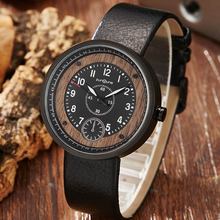 Simple Design Wood Watch Men Women Natural Wooden Case Wrist Watch Leather Band Unisex Quartz Minimalist For Male Clock 2024 - buy cheap