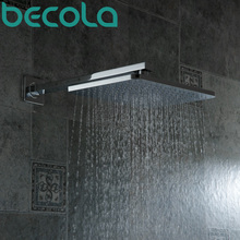 becola square ABS plastic shower head 12 inch rainfall shower heads Rain shower faucet Not Includes Shower Arm 2024 - buy cheap