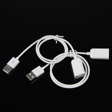 Новый 50 см белый ПВХ металлический Удлинитель USB 2,0 штекер-гнездо кабель-удлинитель 0,5 м/1 м 1/3 футов 7ABC 2024 - купить недорого
