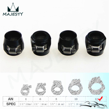 4PCS  12AN AN -12 25.5mm ID Fuel Hose Line End Cover Clamp Finisher Fitting 2024 - buy cheap