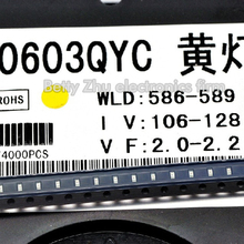 1000 шт./лот 0603 SMD LED ярко-желтый светоизлучающий диод 1608 2024 - купить недорого