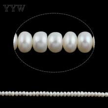 Button Cultured Freshwater Pearl Beads for Jewelry Making with free shipping natural white 5-6mm Hole:Approx 0.8mm Strand 15" 2024 - buy cheap