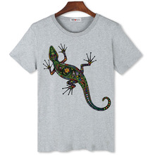 BGtomato Мужская забавная футболка с изображением ящерицы, животных, анатомии, с мультяшным принтом, крутые мужские топы с коротким рукавом, повседневная, Художественная, хипстерская футболка 2024 - купить недорого