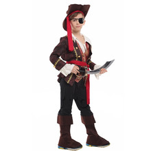 M-XL Kids Children Halloween One-eye Pirate Costumes for Boys Robber Pirate Seaman Cosplay Carnival Purim Masquerade party dress 2024 - buy cheap