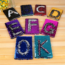 Sequins Diary Notebook Paper Alphabet Mermaid Agendas Glitter Notepad School Office Writing Planner Stationery  Notebooks 2024 - buy cheap