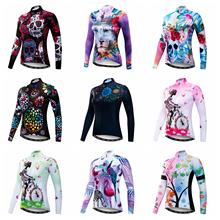 Women Cycling Jersey Long Sleeve Women Skull Bike Clothing Wear MTB Breathable Ropa ciclismo Quick Dry Bicycle Clothes 2024 - buy cheap