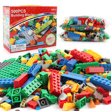 500 Pcs Educational Building Bricks Set City DIY Creative Bricks Toys For Child Educational Building Block Bulk Compatible TOY 2024 - buy cheap