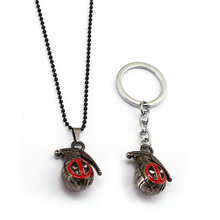 Deadpool Cool Bomb Model Toy Keychain Necklaces Chain Metal Alloy Pendant Key Chain Chaveiro Men Movie Jewelry 2024 - buy cheap