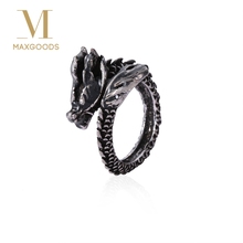 1 Pcs Retro Adjustable Dragon Ring For Men Personality Fashion Finger Rings Luminous Glow in the Dark Unisex  Jewelry 2024 - buy cheap