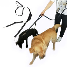 Guia dupla para cães com refletor de 150cm, guia para cachorro com 2 alças e controle duplo para caminhar e treinamento com cl160 2024 - compre barato