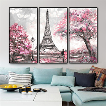 Eiffel Tower Wall Art Canvas Painting Nordic Cityscape Posters And Prints Wall Pictures For Living Room 2024 - buy cheap