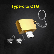 Металлический адаптер с разъемом OTG Type-C для USB 2,0 OTG с разъемом «Папа-мама» с брелоком для зарядки клавиатуры и мыши для телефона 2024 - купить недорого