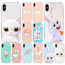 Funda de Tpu de silicona suave para iphone, carcasa 180H con diseño de conejo para iphone 5, 5s, se, X, XR, XS, Max 2024 - compra barato