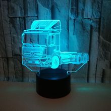 Truck 3d Table Lamps For Living Room Stereo Vision Touch Remote Control Nightlight Acrylic Usb 3d Small Table Lamp 2024 - buy cheap