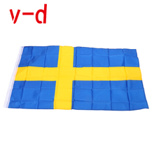 Бесплатная доставка, новый Шведский флаг xvggdg 3 фута x 5 футов, подвесной Шведский флаг, полиэстер, стандартный флаг, баннер 2024 - купить недорого