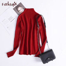 Fdfklak pull femme hiver spring autumn knitted sweater women new turtleneck knit top pullover women's sweater bottoming shirt 2024 - buy cheap