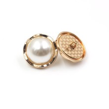 Botones de metal de perlas para decoración de suéter, abrigo, botones, accesorios DIY, 10 unids/lote, A-181204-450 2024 - compra barato