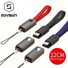 Sovawin Keychain Micro USB Cable Fast Charging Portable Short Data Cable Type C for Xiaomi Redmi 4x Note 4 for Samsung Note 9 S9 2024 - buy cheap