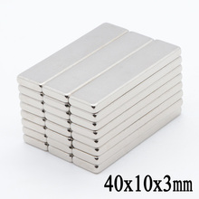 50pcs/lot 40x10x3mm N35 Super Strong Block Permanet Magnets Rare Earth Neodymium Magnet for Craft 40*10*3mm 2022 - buy cheap