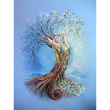 Full square/Round drill Diamond embroidery Woman and tree 5D DIY diamond Painting Cross Stitch Rhinestone Mosaic decor 2024 - buy cheap