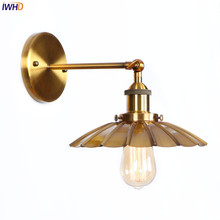 IWHD Iron Golden Antique Wall Lights LED Edison Bedroom Living Room Retro Loft RH Style Industrial Wall Lamp Vintage Wandlamp 2024 - купить недорого