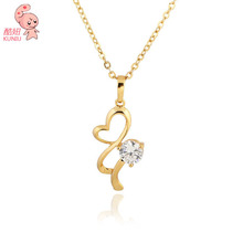 2015 lovely jewelry butterfly shape wing shiny zircon necklace or pendant as a gift KUNIU D0505 2024 - buy cheap
